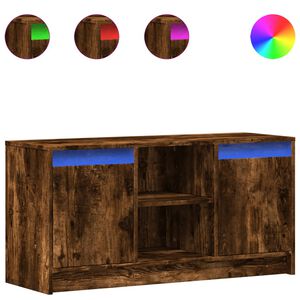 vidaXL TV-Schrank mit LED-Beleuchtung R&auml;uchereiche 100x34x50 cm