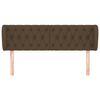 vidaXL Kopfteil mit Ohren Dunkelbraun 163x23x78/88 cm Stoff