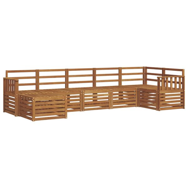 vidaXL Sofagarnituren 7 pcs Natur Massivholz Akazie