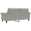 vidaXL 2-Sitzer-Sofa Hellgrau 140 cm Samt