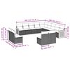vidaXL 13-tlg. Garten-Sofagarnitur mit Kissen Beige Poly Rattan