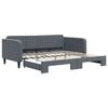vidaXL Tagesbett Ausziehbar Dunkelgrau 100x200 cm Samt