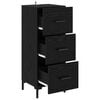 vidaXL Sideboard Schwarz Eichen-Optik 34,5 x 34 x 90 cm Holzwerkstoff