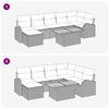 vidaXL Garten-Sofa-Set mit Kissen 8 pcs Grau