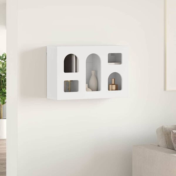 vidaXL H&auml;ngeschrank mit Regal Wei&szlig; 60 x 20 x 40 cm Holzwerkstoff