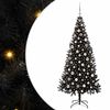 vidaXL Weihnachtsbaum mit 300 LEDs mit St&auml;nder Schwarz 210 cm PVC