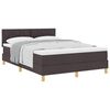 vidaXL Boxspringbett mit Matratze Dunkelbraun 140 x 190 cm Stoff