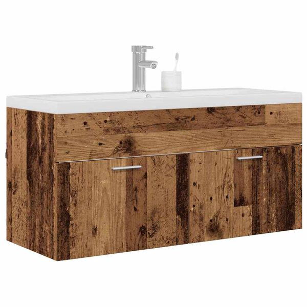 vidaXL Badezimmerschrank Altholz 100 x 38,5 x 46 cm Holzwerkstoff
