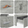 vidaXL Aufbewahrungsbettgestell Beton Grau 135 x 190 cm Holzwerkstoff