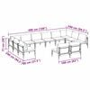 vidaXL Garten-Sofa-Set 12 pcs Anthrazit Stahl