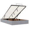 vidaXL Ottoman-Bett mit Matratze & LEDs Hellgrau 120x200 cm Stoff