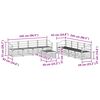 vidaXL Sofagarnituren 9 pcs Natur Massivholz Akazie
