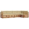 vidaXL Outdoor-Sofagarnitur mit Kissen 5 pcs Natur und Beige
