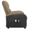 vidaXL Massagesessel mit Aufstehhilfe Taupe Stoff