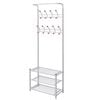 vidaXL Garderobe mit Schuhablage 68&times;32&times;182,5 cm Wei&szlig;