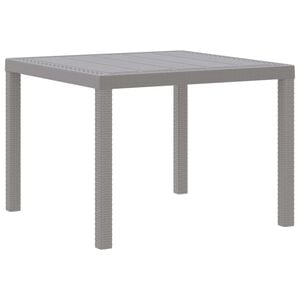 vidaXL Gartentisch Hellgrau 100 x 100 x 73 cm Poly-Rattan