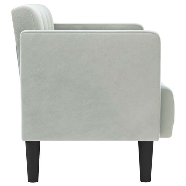 vidaXL Zweisitzer-Sofa Hellgrau 111 cm Samt