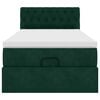vidaXL Ottoman-Bett mit Matratze Dunkelgr&uuml;n 90x190 cm Samt