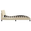 vidaXL Bettgestell ohne Matratze "Hanko" Creme 180x200 cm Stoff