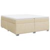 vidaXL Boxspringbett mit Matratze Creme 200x200 cm Stoff