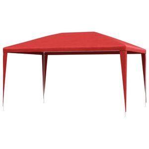 vidaXL Partyzelt 400 x 300 x 255 cm Rot PE und Stahl