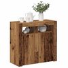 vidaXL Sideboard mit LED-Leuchten Altholz-Optik 80x35x75 cm