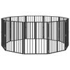 vidaXL Hundetor 10 pcs Schwarz 60 x 80 cm Verzinkter Stahl