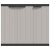 vidaXL Gartenschrank Grau und Schwarz 97x37x85 cm PP