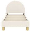 vidaXL Kinderbettgestell mit Kopfteil Creme 70 x 140 cm Schafstoff
