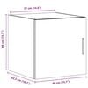 vidaXL Wandschrank Betongrau 40x42,5x40 cm Holzwerkstoff