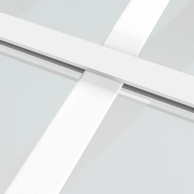 vidaXL Schiebetür ESG-Glas und Aluminium 76x205 cm Weiß