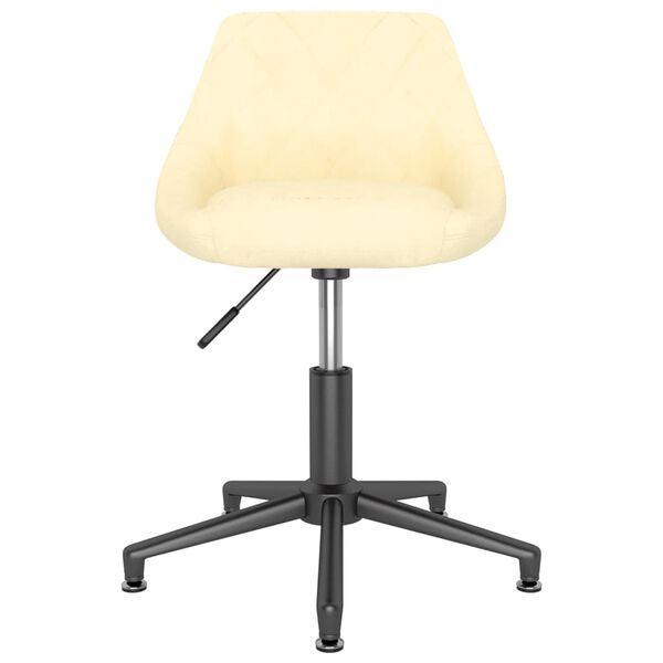 vidaXL Esszimmerstuhl Drehbar Creme Samt