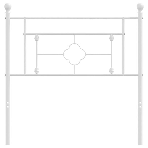 vidaXL Ersatz-Kopfteil Metall Wei&szlig; 90 cm