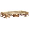 vidaXL Outdoor-Sofagarnitur mit Kissen 11 pcs Natur und Beige
