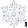 vidaXL Weihnachts Schneeflocke 156 LEDs Blau 55,5 x 55,5 x 0,75 cm PVC