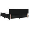vidaXL Boxspringbett mit Matratze mit LED Schwarz 180 x 200 cm Stoff
