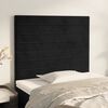 vidaXL Kopfteil Schwarz 80x5x118/128 cm Samt