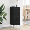 vidaXL Sideboard Schwarz Eichen-Optik 34 x 34,5 x 90 cm Holzwerkstoff