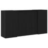 vidaXL Empfangstresen Schwarze Eiche 200 x 50 x 103,5 cm Holzwerkstoff