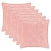 vidaXL Kissenbezug 6 stk. HOUTEN Rosa 30 x 30 cm Faux Kaninchenfell