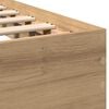 vidaXL Bettrahmen Artisan-Eiche 203 x 185 x 70 cm Holzwerkstoff