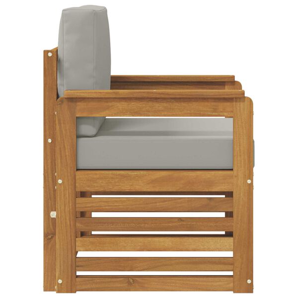 vidaXL Outdoor-Sofagarnitur mit Kissen Natur 71 x 63 x 73 cm