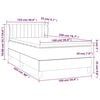 vidaXL Boxspringbett mit Matratze Hellgrau 100x200 cm Stoff