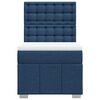 vidaXL Boxspringbett mit Matratze Blau 90x190 cm Stoff