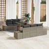 vidaXL Garten-Sofa-Set mit Kissen 7 pcs Grau