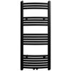 Handtuchheizk&ouml;rper Warmwasser Gebogen Schwarz 500x1160 mm