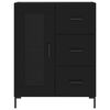 vidaXL Highboard Schwarz 69,5x34x180 cm Holzwerkstoff
