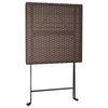 vidaXL Bistrotisch Klappbar Braun 55x54x71 cm Poly Rattan