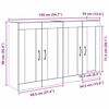 vidaXL Wandmontierter Schrank 2 pcs Artisan-Eiche 69,5 x 34 x 90 cm