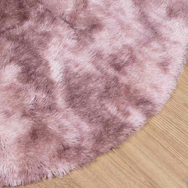 vidaXL Teppich Shaggy Hochflor NAVARRA Altrosa 120x120 cm Polyester